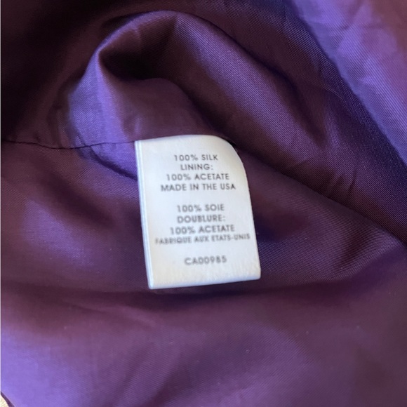 Nanette Lepore Plum Floral Silk Dress Size 0 - Picture 8 of 12